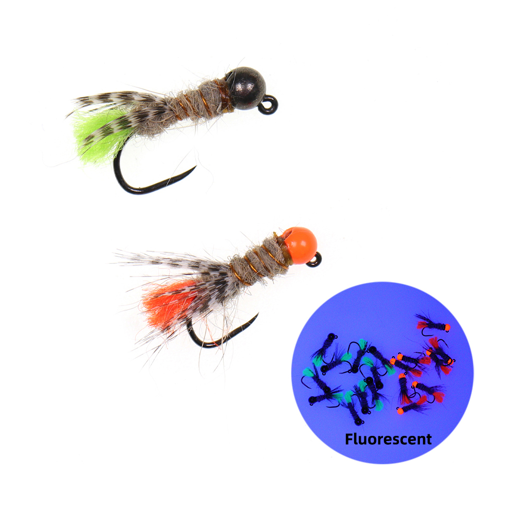 Jig Head Lure - 6PCS 12# 14# Hare's Ear Dub