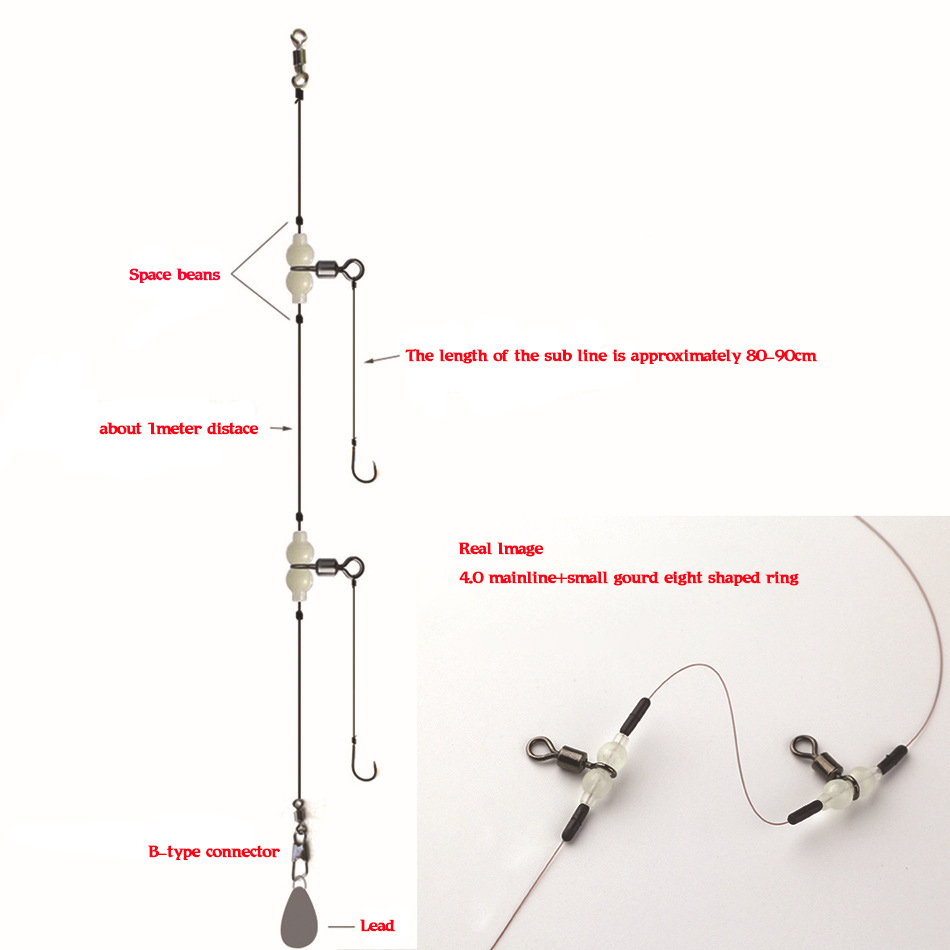 MNFT 100Pcs Luminous 3 Way Dur - đánh giá và giá Fishing Equipment On Sale