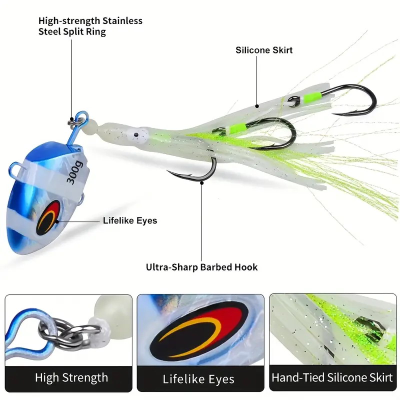 1pc Luminous Bait 100g Slow-Sh - đánh giá và giá Jig Head Lure