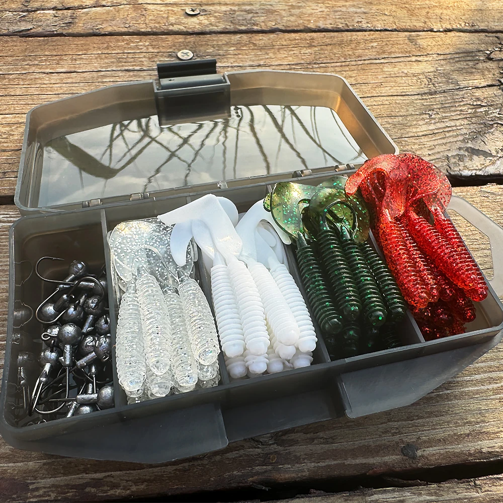50PCS Silicone Soft Lure T Tai - đánh giá và giá Fishing Equipment Clearance