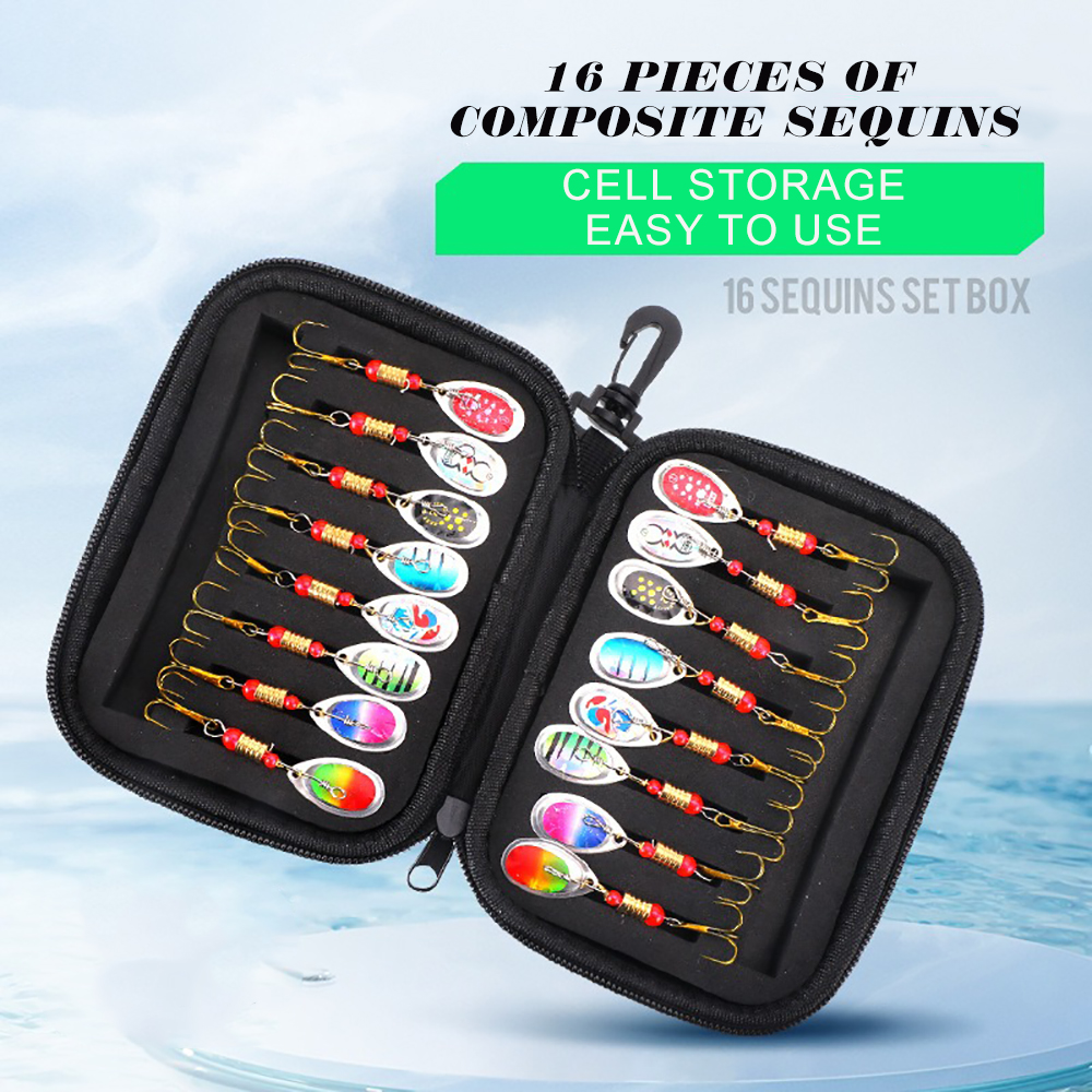 16pcs Metal Spinner Bait Fishi - đánh giá và giá Fishing Equipment Clearance