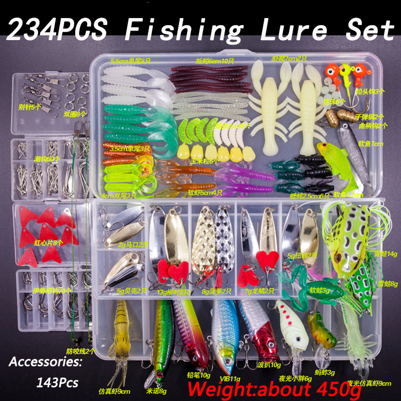 Fishing Lure Kit Soft and Hard - đánh giá và giá Fishing Equipment Clearance