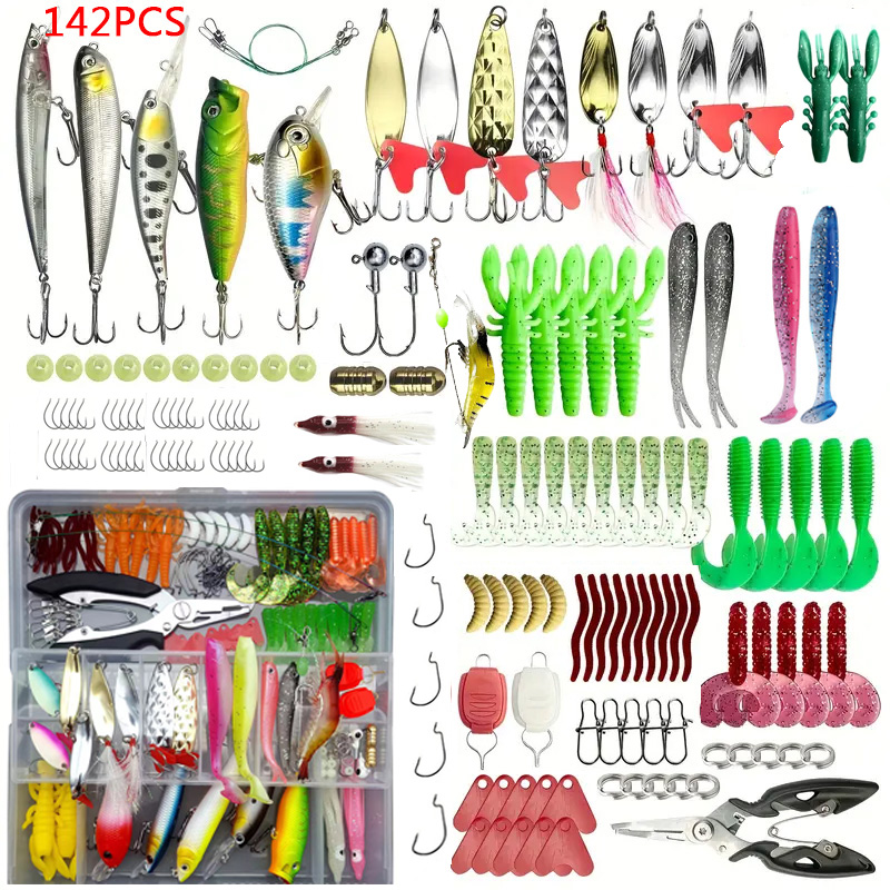Fishing Lure Set 18/21/59/142p - đánh giá và giá Fishing Equipment Clearance