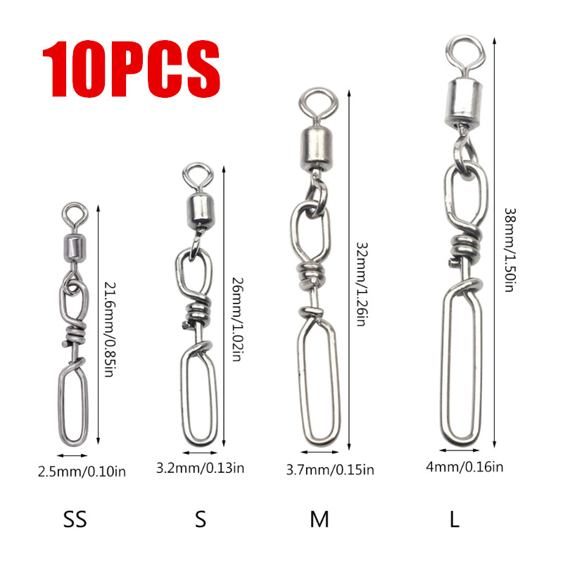 10Pcs Stainless Steel Quick Sn - đánh giá và giá Fishing Equipment On Sale