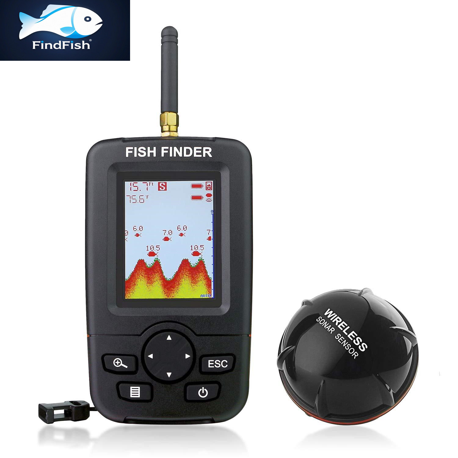 100M Portable Sonar Fish Finde - đánh giá và giá Fishing Equipment English