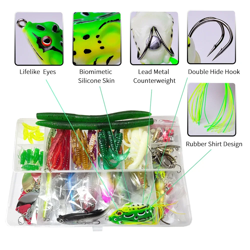 Fishing Lures Set Combo Soft H - đánh giá và giá Fishing Equipment Clearance