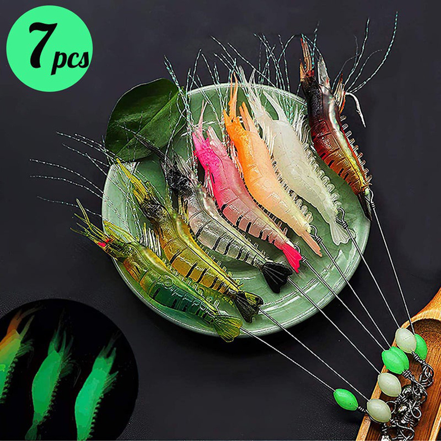 3pcs/7pcs Shrimp Lures Fishing - đánh giá và giá Fishing Equipment Clearance