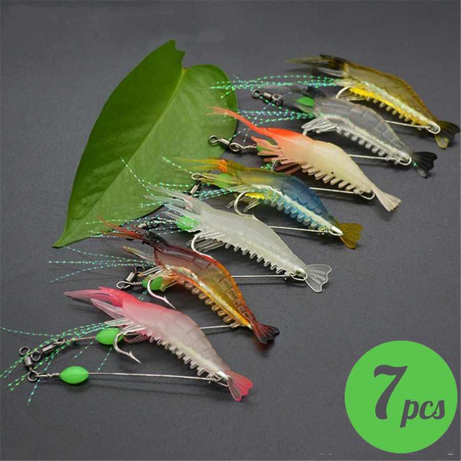 3pcs/7pcs Shrimp Lures Fishing - đánh giá và giá Fishing Equipment Clearance