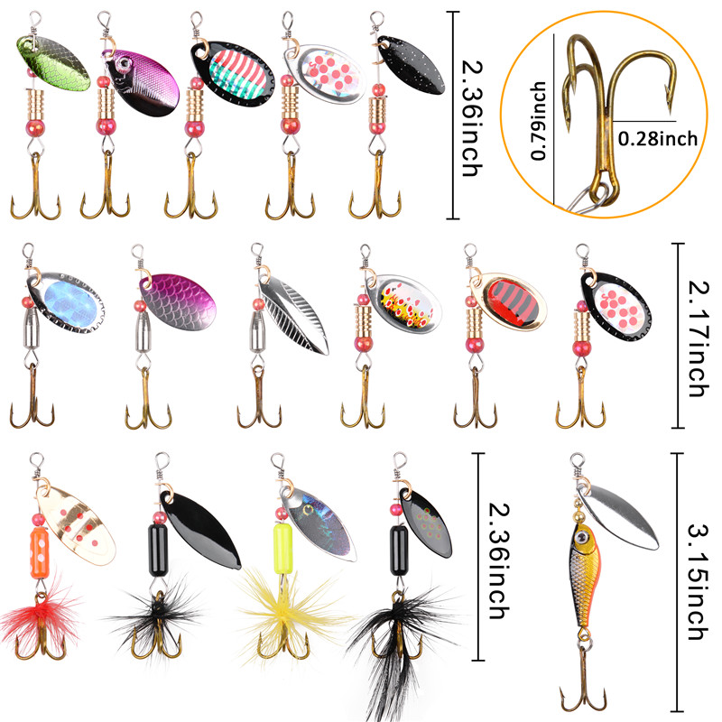 5/10/16Pcs Spinner Fishing Lur - đánh giá và giá Fishing Equipment Clearance
